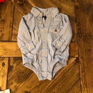 12 Month Boy Dress Shirt Onesie